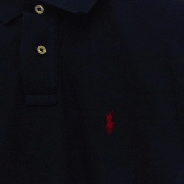 ポロ バイ ラルフローレン Polo by Ralph Lauren ロゴ ワンポイント 半袖 ポロシャツ M 紺 ネイビー メンズ_画像6