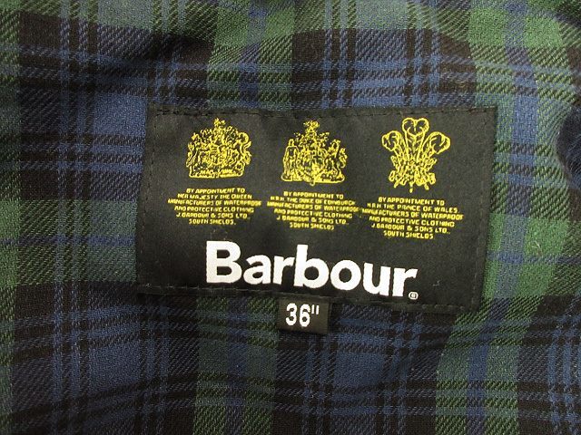バブアー Barbour Transport Jacket 2102098 トランスポートジャケット 36 カーキグリーン ジップアップ アウター_画像3
