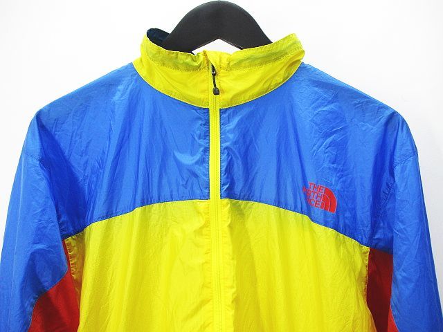 ザノースフェイス THE NORTH FACE NP11024 Triple X Jacke ナイロン ジャケット 薄手 M 黄系 イエロー ジップアップ ドローコード ロゴ プ_画像9