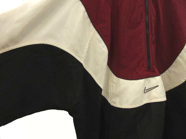  Nike NIKE 90sano подставка Parker половина Zip тянуть over OLD бордо белый черный XL мужской 