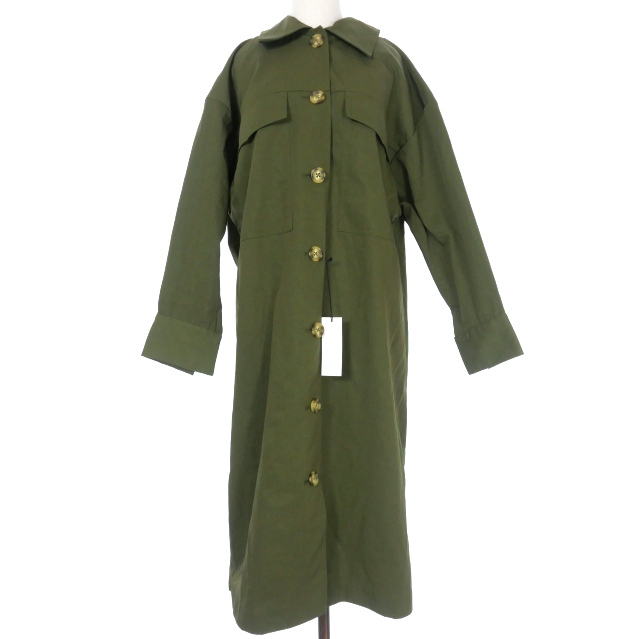 未使用品 ナツミザマ NATSUMI ZAMA 20SS Pocket Long Coat ロングコート ジャケット ONE グリーン 緑 C002 レディース