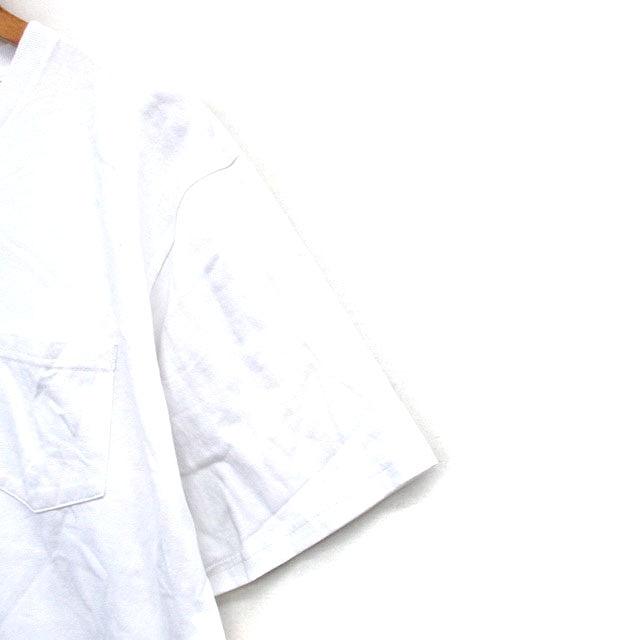 コーエン coen カットソー Tシャツ 半袖 Vネック 胸ポケット シンプル L ホワイト 白 /KT4 メンズ_画像6