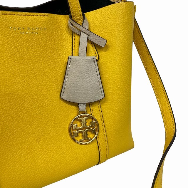 トリーバーチ TORY BURCH 56249 PERRY ペリー スモール トリプルコンパートメント トート ハンドバッグ ショルダー 2way ペプルドレザー イ_画像7