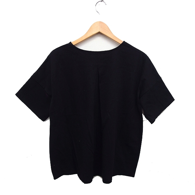 JOURNAL STANDARD relume 半袖 カットソー Tシャツ 丸首 バックタック 無地 コットン 綿 F ブラック 黒 /FT6 レディース_画像2