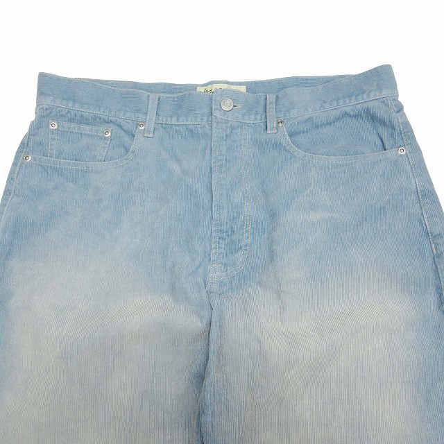 美品 23AW ステューシー STUSSY CLASSIC JEAN FADED CORDUROY クラシック ジーンズ フェード コーデュロイ パンツ 細畝 ワイド ストレート_画像3