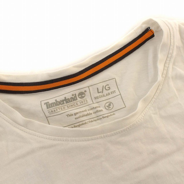 ティンバーランド Timberland Tシャツ 半袖 バックプリント L 白 ホワイト /☆G メンズ_画像4