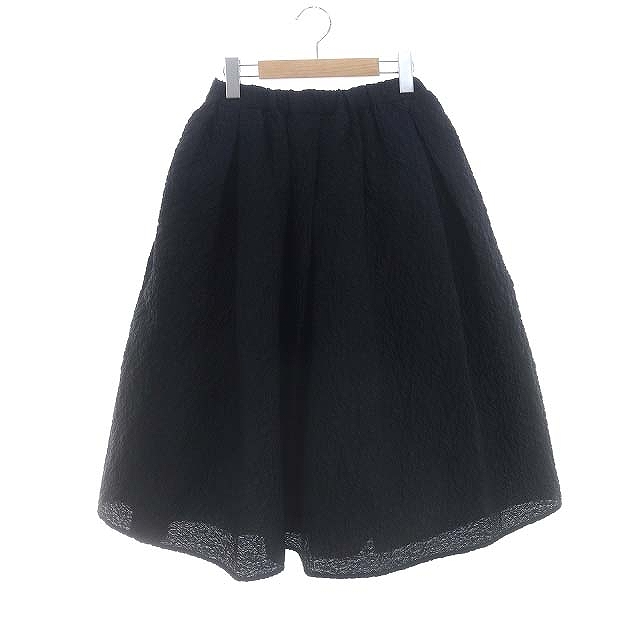 ジプソフィア Gypsohila Flower Gloss Skirt フラワーグロススカート ロング ミモレ F 黒 ブラック /MF ■OS ■SH レディース