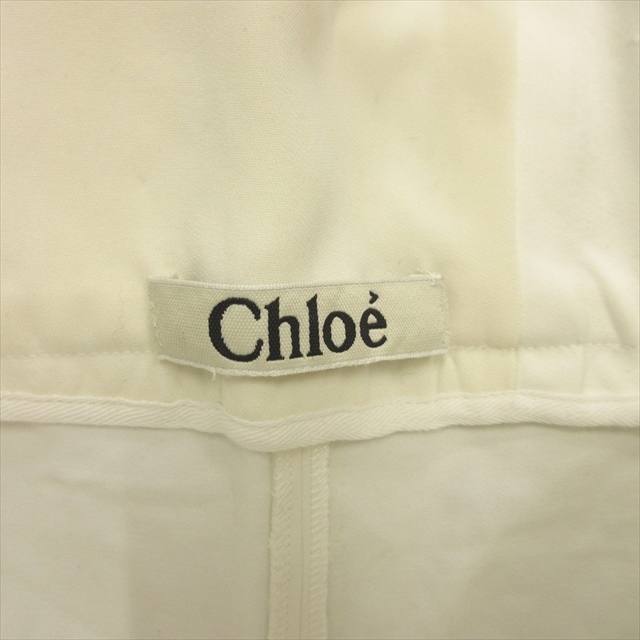 クロエ CHLOE パンツ カマーベルト セット スラックス 3タック 白 ホワイト レディース※_画像7