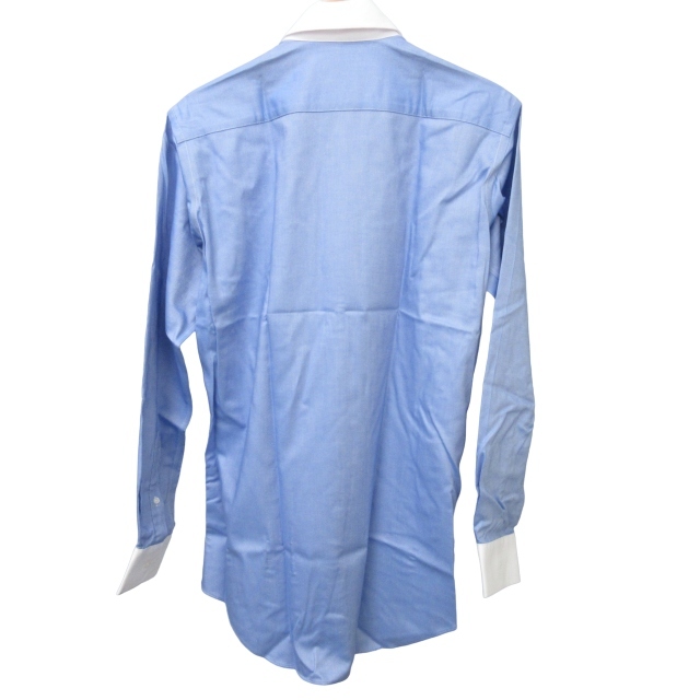 未使用品 スーツセレクト SUIT SELECT タグ付き クレリックシャツ 長袖 ブルー系 Lサイズ 0131 メンズ_画像2