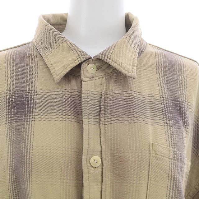 レミレリーフ REMI RELIEF L'Appartement取り扱い Check Shirt シャツ チェック 長袖 F ベージュ 紫 /DF ■OS ■SH レディース_画像4