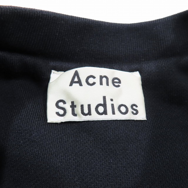 アクネ ストゥディオズ Acne Studios オーバーサイズ 裏起毛 スウェット トレーナー 長袖 カットソー XS 黒/2 メンズ レディース_画像6