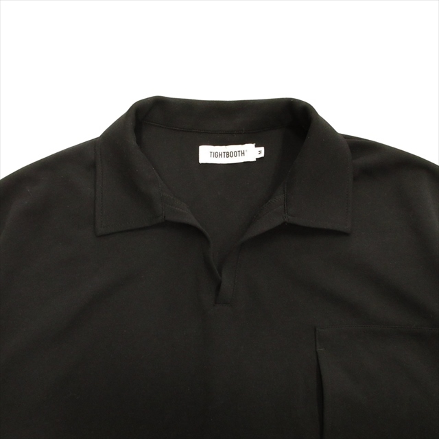 タイトブース TIGHTBOOTH TBPR ポロシャツ カットソー プルオーバー シャツ オーバーサイズ M 黒 ブラック メンズ_画像5