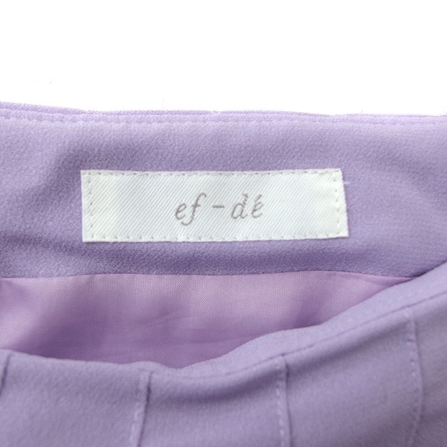 エフデ ef-de スカート フレア ロング シフォン タック サイドジップ 9 紫 パープル /NT17 レディース_画像3
