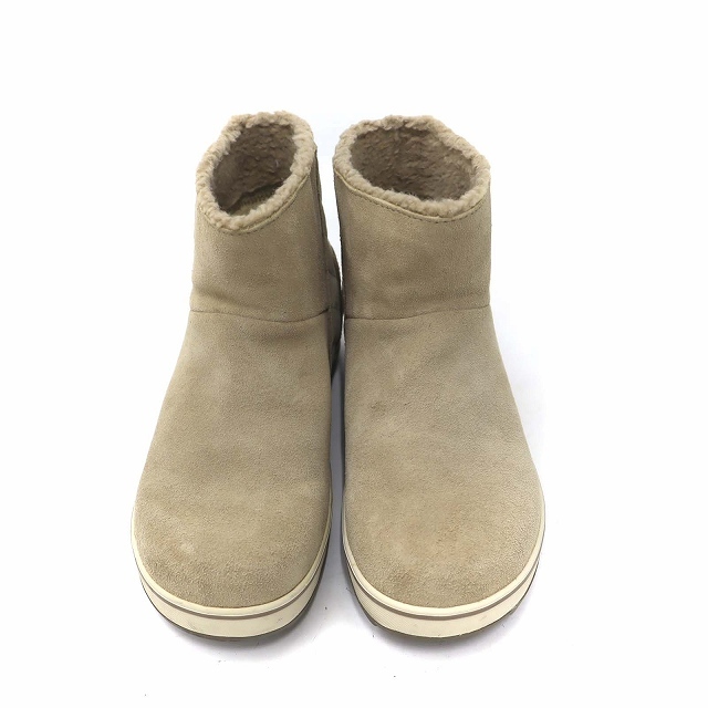 soreruSOREL GLACY SHORT gray si- Short waterproof . slide suede short boots 25.5cm lady's 