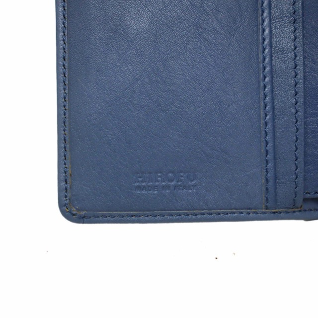ヒロフ HIROFU センプレ 二つ折り 財布 レザー ウォレット ブリザードブルー レディース_画像4