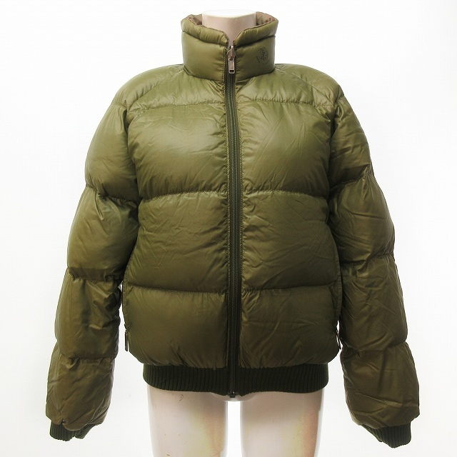 モンクレール MONCLER 70s～80s ヴィンテージ リバーシブルダウンジャケット アシックス期 玉虫色 グリーン SWQ-796 レディース_画像1