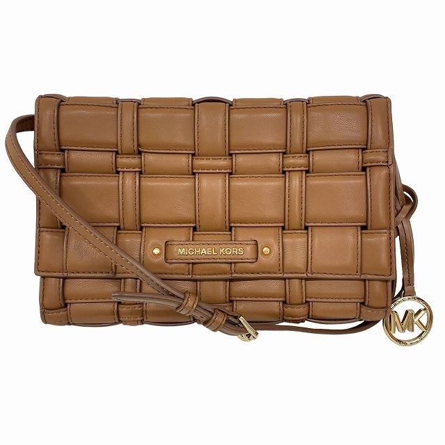 マイケルコース MICHAEL KORS ショルダーバッグ 斜め掛け クラッチ 2way エコレザー 編み込み Ivy Large Woven Crossbody Bag 32S1G2IC7U_画像1