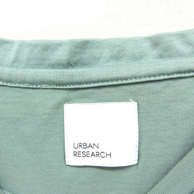 アーバンリサーチ URBAN RESEARCH ロールアップスリーブ カットソー Tシャツ ボートネック 無地 コットン 綿 F グリーン 緑 /FT レディース_画像3