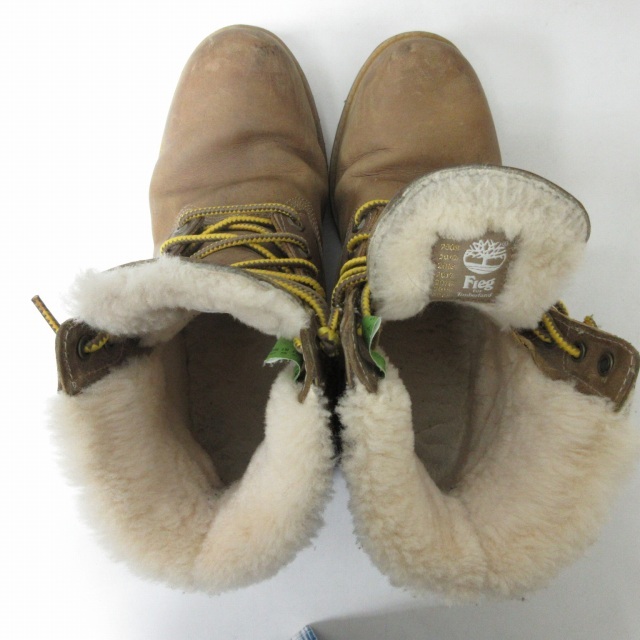 ティンバーランド Timberland ×KITH キス A5Q2A 6IN WP WARMLINED BOOT レザー ムートンブーツ シューズ 茶 ブラウン US 8.5 26.5cm_画像4