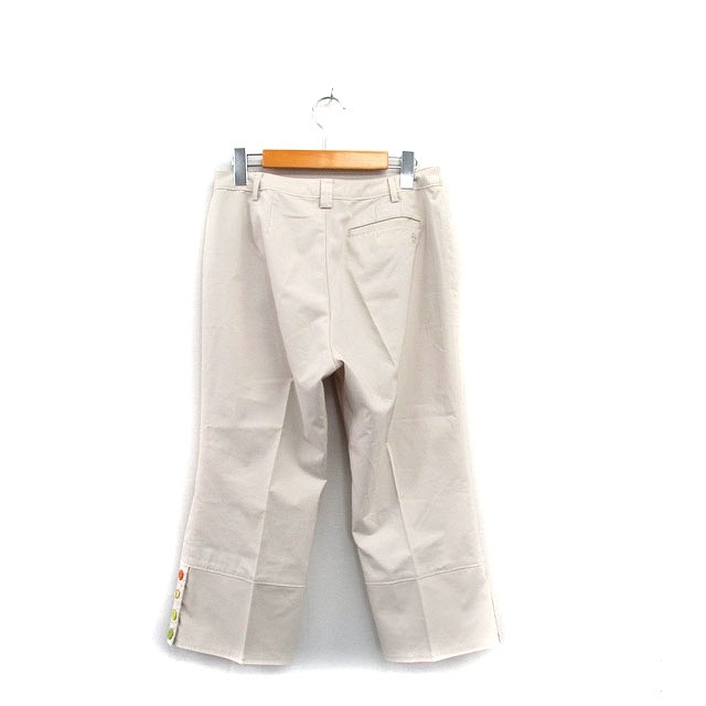  Munsingwear wear MUNSINGWEAR domestic regular goods cropped pants center Press simple 11 ivory white /KT15 lady's 