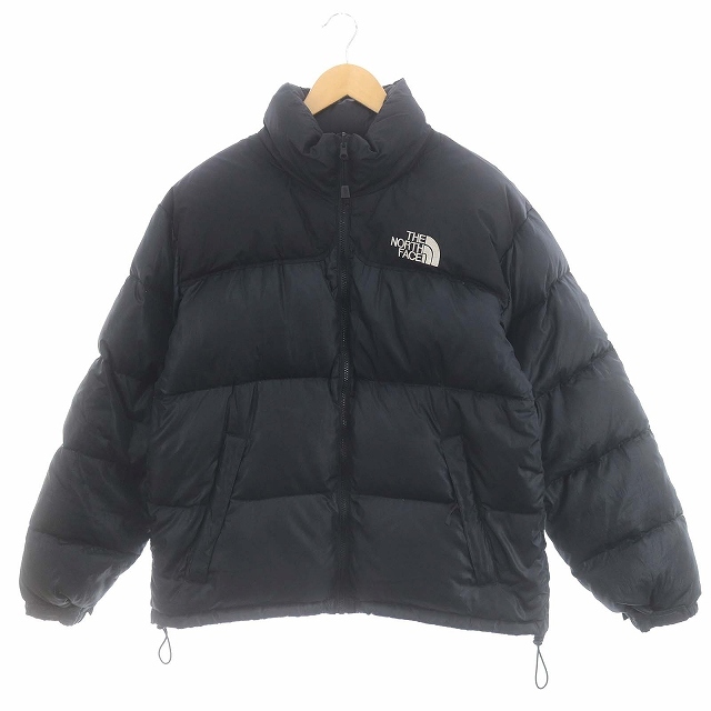 ザノースフェイス THE NORTH FACE 700 ダウンジャケット ジップアップ ナイロン アウター M 黒 ブラック /HS ■OS メンズ_画像1