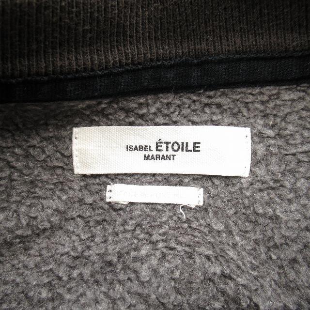 19awi The bell ma Ran etoile sweat Logo print reverse side nappy sweatshirt V gadget cotton poly- pull over 34 charcoal 