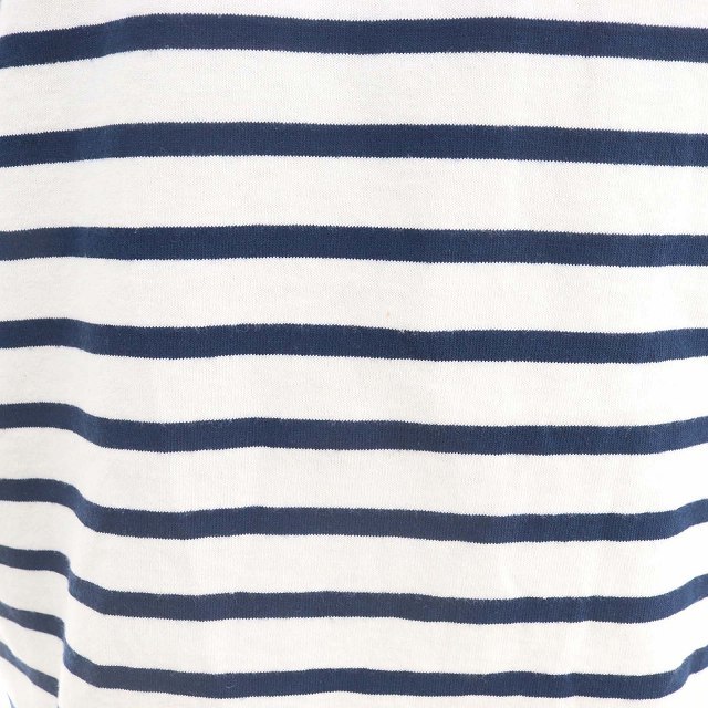  Le Minor Leminor back V border cut and sewn T-shirt 7 minute sleeve 1 navy blue white navy white /HS #OS lady's 