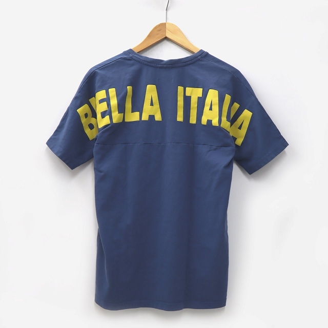 ジェイダ GYDA × フィラ FILA ロゴ刺繍 半袖 クルーネック バックプリント コットン BIELLAITALIABIG Tシャツ F BLUE ブルー 071922718601_画像2