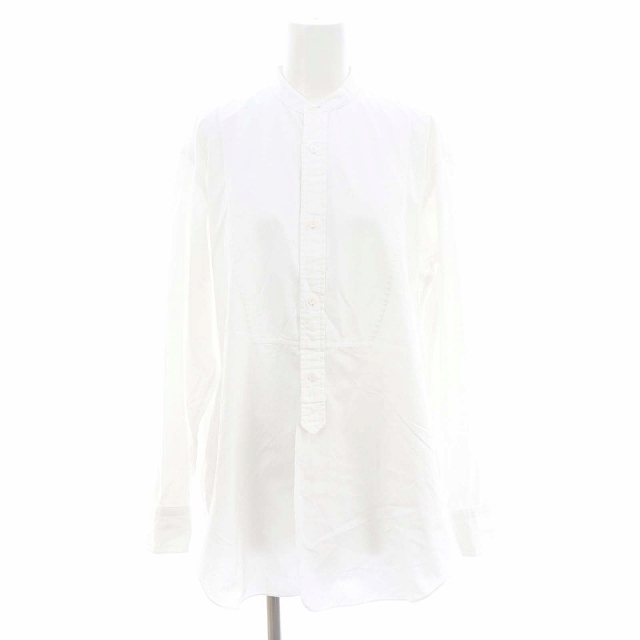 ブラミンク BLAMINK コットンバンドカラーシャツ 長袖 36 白 ホワイト /DF ■OS レディース