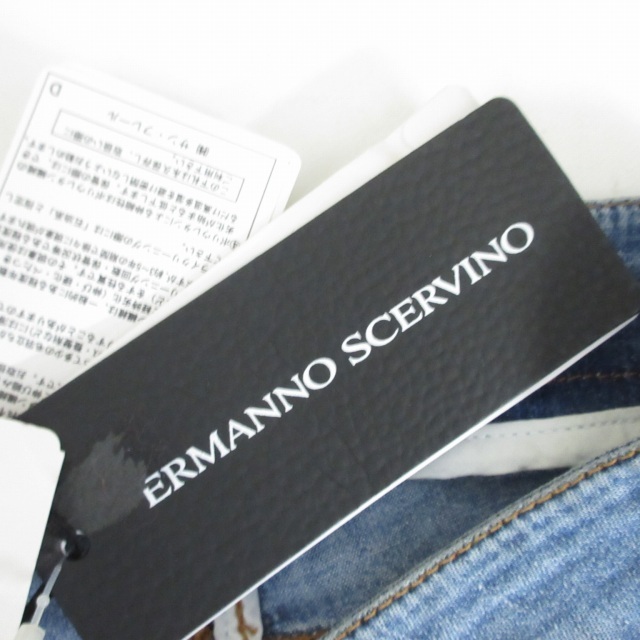 エルマノシェルビーノ ERMANNO SCERVINO 美品 デニムパンツ ジーンズ スキニーパンツ ラメ ストレッチ有 インディゴブルーベリー 青系 約S_画像9