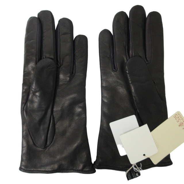 未使用品 タケオキクチ TAKEO KIKUCHI タグ付き レザー グローブ 手袋 ブラック 黒 00 約XS-Sサイズ 0217 レディース_画像2