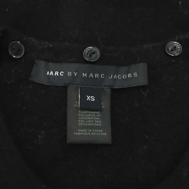 マークバイマークジェイコブス MARC by MARC JACOBS ビジューニットカーディガン 長袖 衿付き XS 黒 ブラック M1122720 /HK ■OS レディー_画像4