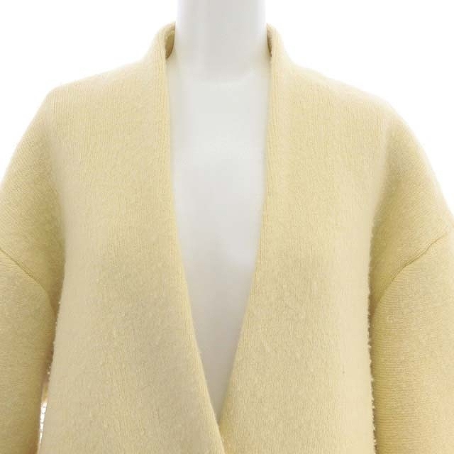  Apuweiser-riche Apuweiser-riche 22AW pearl attaching FOX. knitted middle coat outer no color wool .2 yellow color yellow /DO #OS