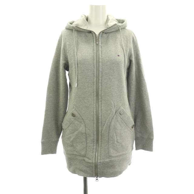 Tommy Hilfiger Tommy Hilfiger Полный Zip Up Parker Jacket Cotton 0 Grey /NR ■ OS Ladies