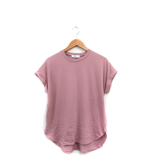 メランクルージュ Melan Cleuge カットソー Tシャツ 半袖 コットン シンプル F ピンク /KT22 レディース_画像1