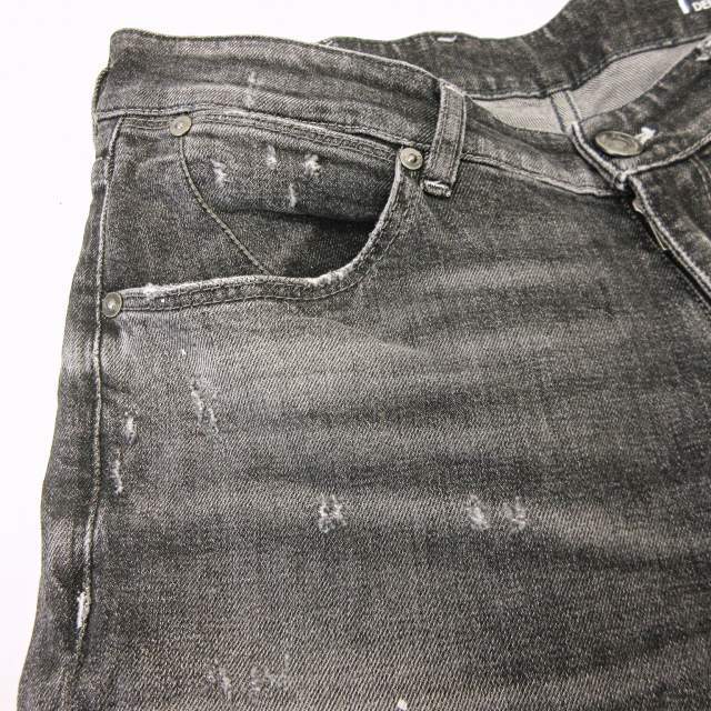 ピーティートリノ デニム PT TORINO DENIM 近年 デニムパンツ ジーンズ SWING ウォッシュ加工 スリムフィット 黒 ブラック 33 約L ■GY31_画像4