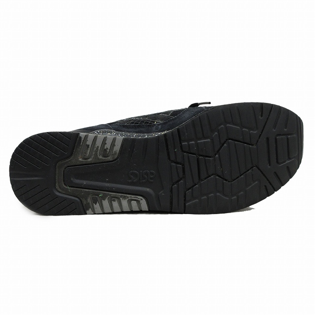 アシックス asics Gel-Lyte III スエード レザー スニーカー シューズ 靴 ロゴ TQA086 29cm ブラック×ゴールド メンズ♪７の画像3