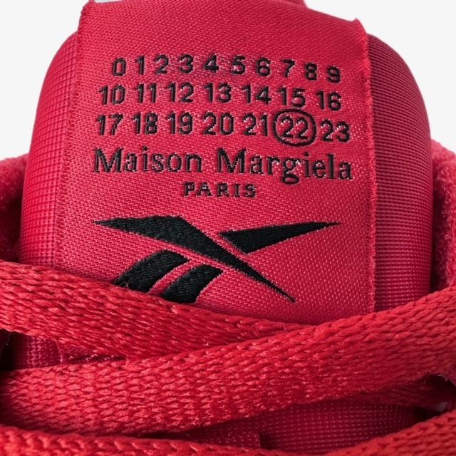 未使用品 メゾンマルジェラ 22 Maison Margiela 22 Sneakers 43 S057-MM MALE SHOES AVP Reebok タビ レザー スニーカー 43 赤 レッド S57W_画像4