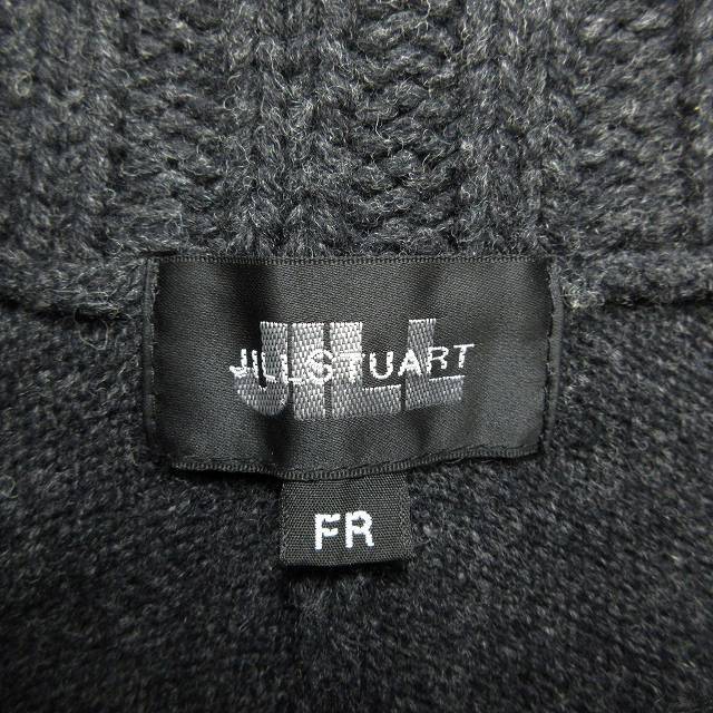 2008年製 ジルスチュアート JILL STUART ウール ニット ボレロ カーディガン ケープ セーター カットソー FR ダークグレー オールド ◎ME2_画像7