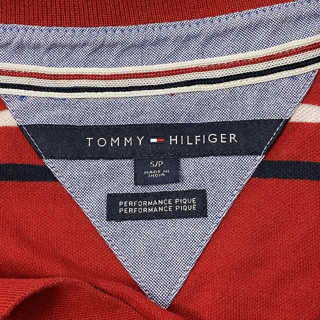 トミーヒルフィガー TOMMY HILFIGER ポロシャツ トップス 半袖 ロゴ 刺繍 赤 レッド S メンズ_画像6