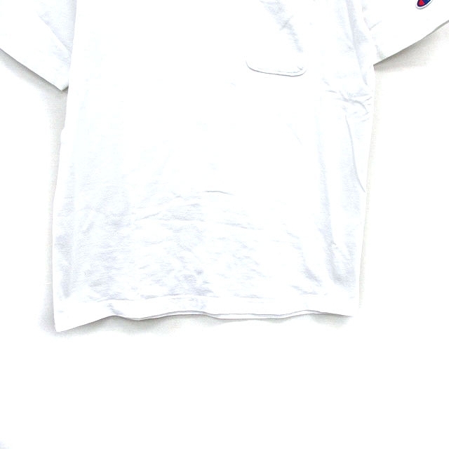 チャンピオン CHAMPION カットソー Tシャツ 半袖 胸ポケット ワンポイント ロゴ S ホワイト 白 /KT15 メンズ_画像5
