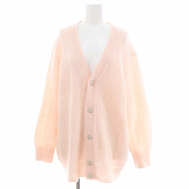 スローン SLOANE mohair shaggy Vneck cardigan カーディガン 長袖 ニット 4 ピンク /MI ■OS ■SH レディース_画像1