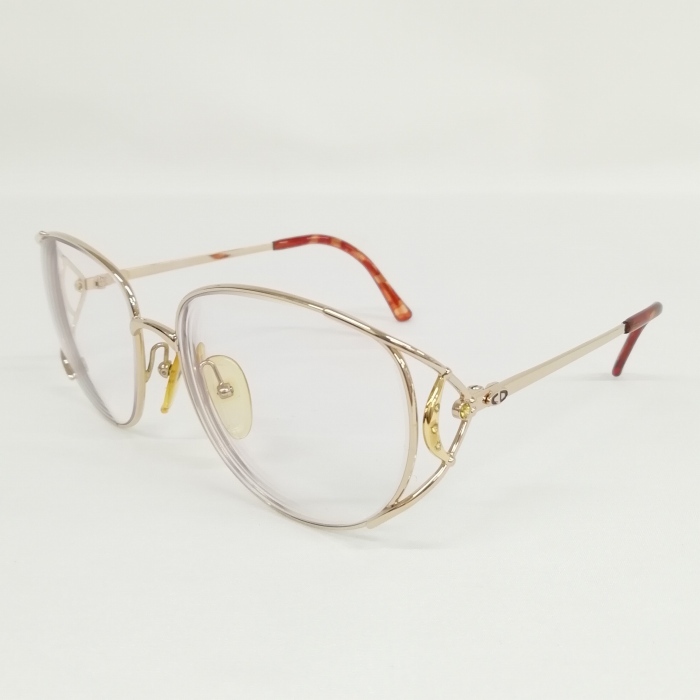 クリスチャンディオール Christian Dior 2795A ヴィンテージ メガネ 眼鏡 メタルフレーム フルリム ゴールド系 度入りレンズ 56口16 120 レ_画像1
