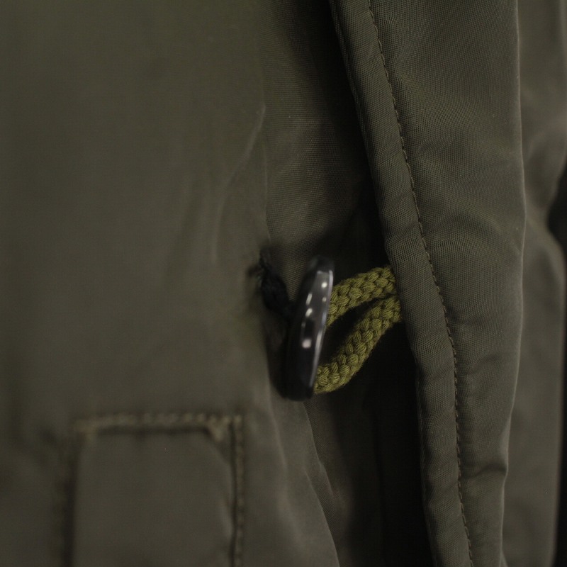 VAN JAC Vintage flight jacket Mod's Coat military N-3B fake fur hood lining quilting M green 