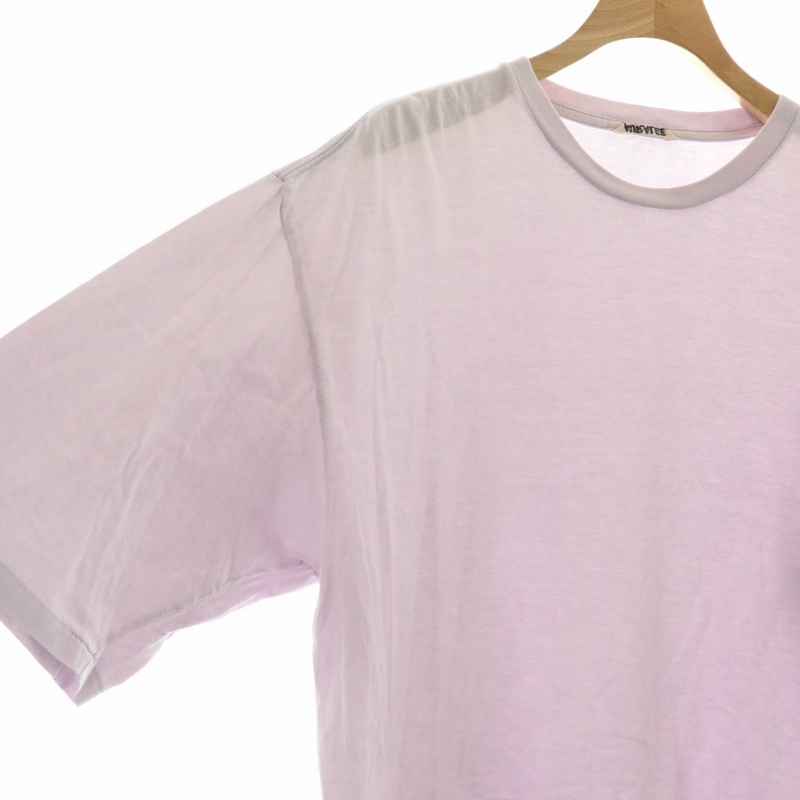 オーラリー AURALEE SEAMLESS CREW NECK HALF SLEEVED TEE ハーフスリーブTシャツ カットソー クルーネック 半袖 5 L 薄紫_画像3