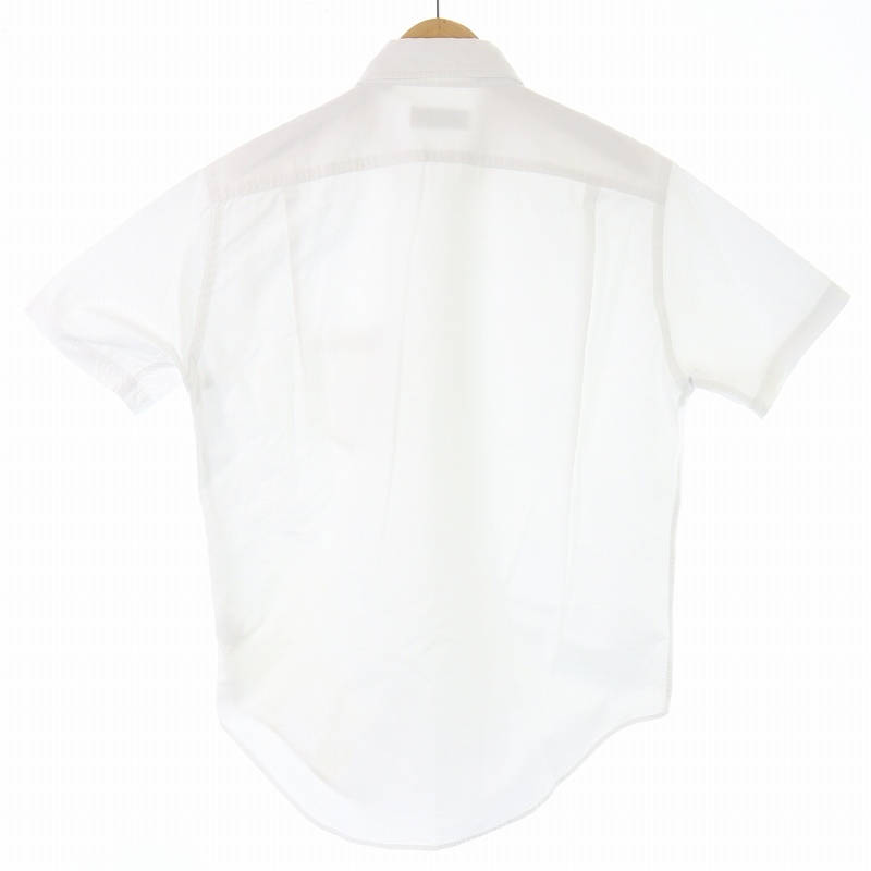 ラコステ LACOSTE レギュラーフィットシャツ ボタンダウン 半袖 ワンポイント 39 S 白 ホワイト 緑 グリーン CH171EL /SI14 メンズの画像2