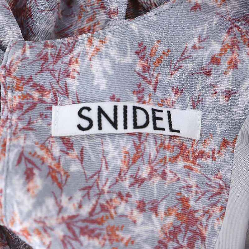  Snidel snidel 21SS variation mermaid print One-piece long . minute sleeve 1 gray multicolor /ES #OS lady's 