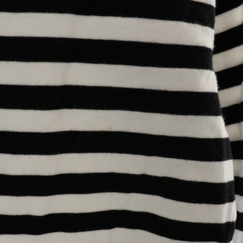 アニエスベー agnes b. Tシャツ カットソー ボーダー クルーネック 長袖 T1 S 黒 ブラック 白 ホワイト /DK レディース_画像7