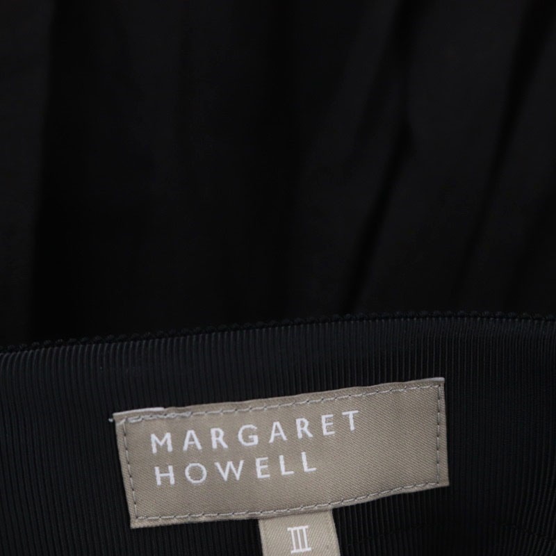 マーガレットハウエル MARGARET HOWELL 22SS LIGHT LINEN フレアスカート ロング 3 黒 ブラック /MF ■OS レディース_画像3