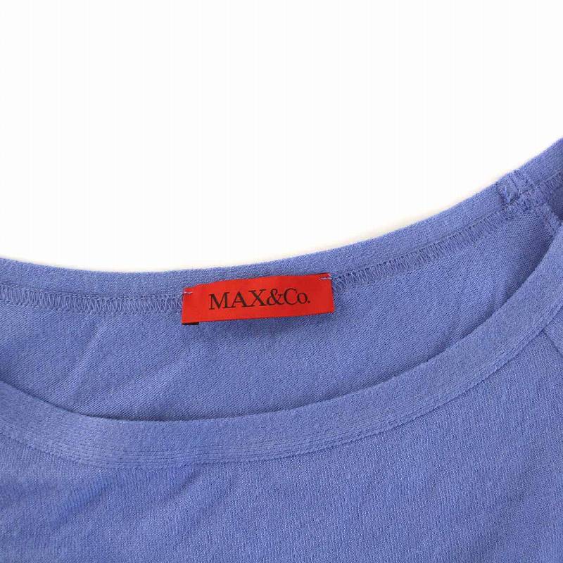 マックス&コー MAX&CO. ニット カットソー 半袖 薄青紫 ライトブルーパープル /YM レディース_画像5